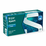 Semperguard® XPERT Nitrilhandschuhe, puderfrei, grün/blau M (7-8) – 1 Packung (100 Stück)