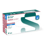 Sempermed® Latex comfort Einmalhandschuhe, puderfrei, weiß M (7-8) – 1 Packung (100 Stück)