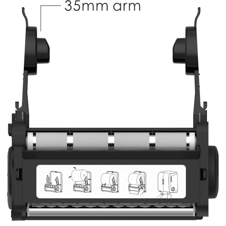 Semy Top Handtuchrollenspender Autocut, matt, für Kerngrößen 4 cm