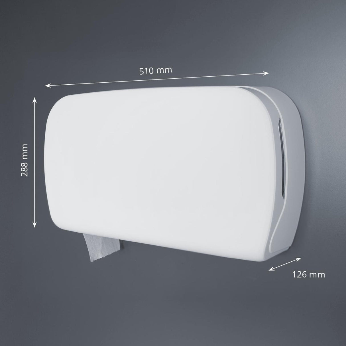 Semy Top Maxi Jumbo Toilettenpapierspender für 2 Rollen bis 24 cm