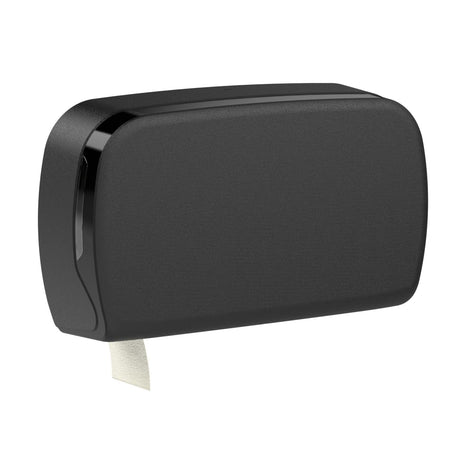 Semy Top Maxi Jumbo Toilettenpapierspender für 2 Rollen bis 24 cm Schwarz matt