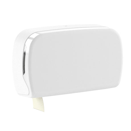 Semy Top Maxi Jumbo Toilettenpapierspender für 2 Rollen bis 24 cm Weiss matt
