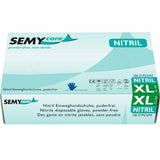 SemyCare Nitrilhandschuhe im Spenderkarton, puderfrei, blau