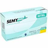 SemyCare Nitrilhandschuhe im Spenderkarton, puderfrei, blau L · 422910