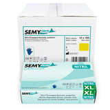 SemyCare Nitrilhandschuhe im Spenderkarton, puderfrei, blau Xl