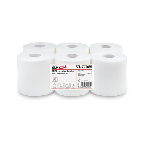 Semytop Handtuchrolle, 2-lagig,  Ø 19,5 cm, hochweiß