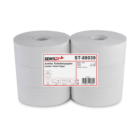 Semytop Jumbo Toilettenpapier, 2-lagig, Ø 25 cm