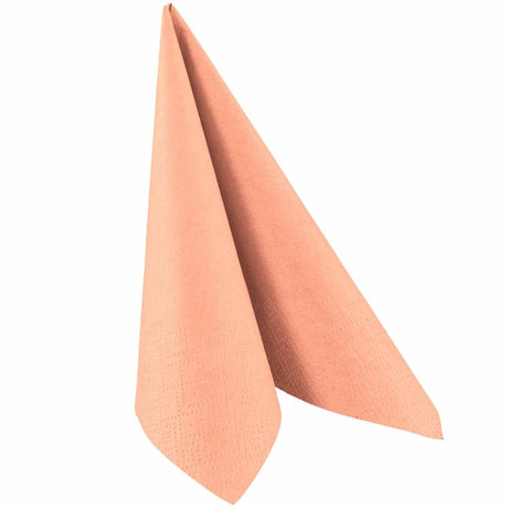 Servietten, 33 x 33 cm, 1/4 Falzung, 3-lagig 250 Stück Apricot