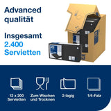 Tork Advanced Cocktailservietten schwarz 2-lagig Tissue
