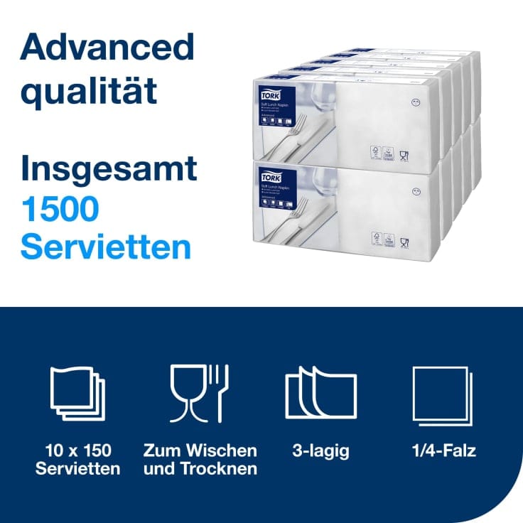 Tork Advanced Soft Servietten saugfähig Gastronomie