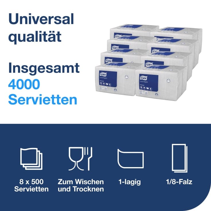 Tork Lunchservietten einlagig kompostierbar Gastrobedarf