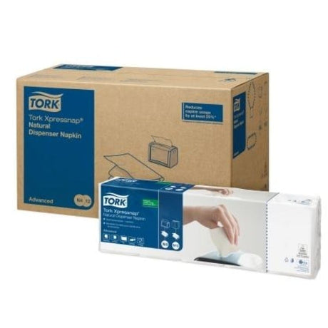 Tork Xpressnap Spenderserviette N4 kompatibel Gastronomie Stk, natur mit Umweltsymbol, 1-lagig, 1/4 Falzung