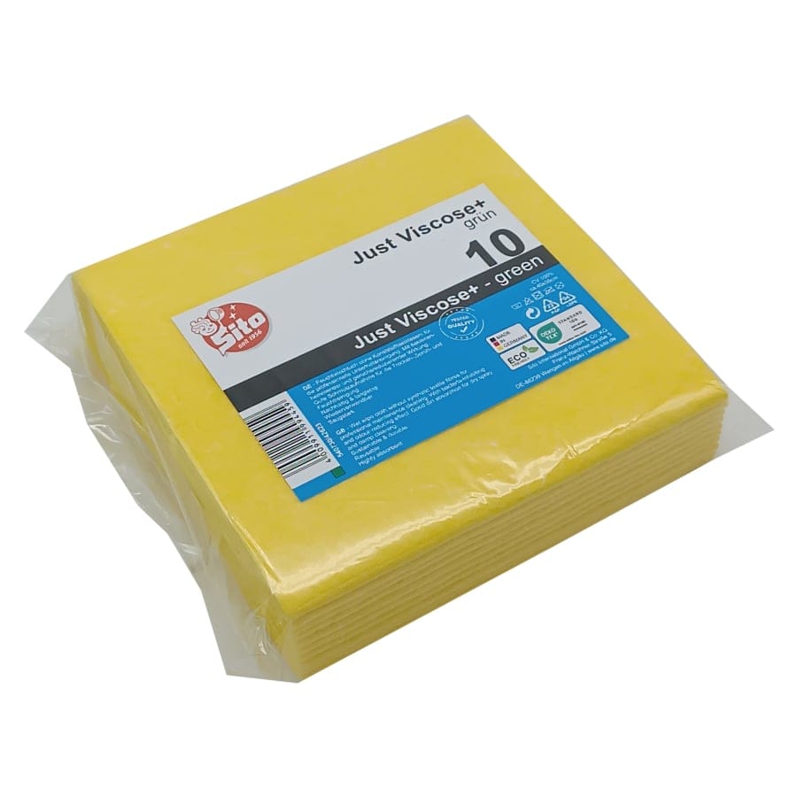 Sito Feuchtwischtuch Just Viscose +, ca. 40 x 35 cm 1 Packung = 10 Stück, Farbe: gelb