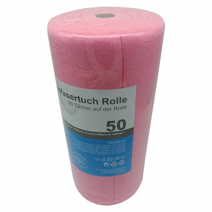 Sito Microfasertuch auf der Rolle, 200 g/m² 1 Karton = 6 Rollen à 50 Stück, Farbe: rot