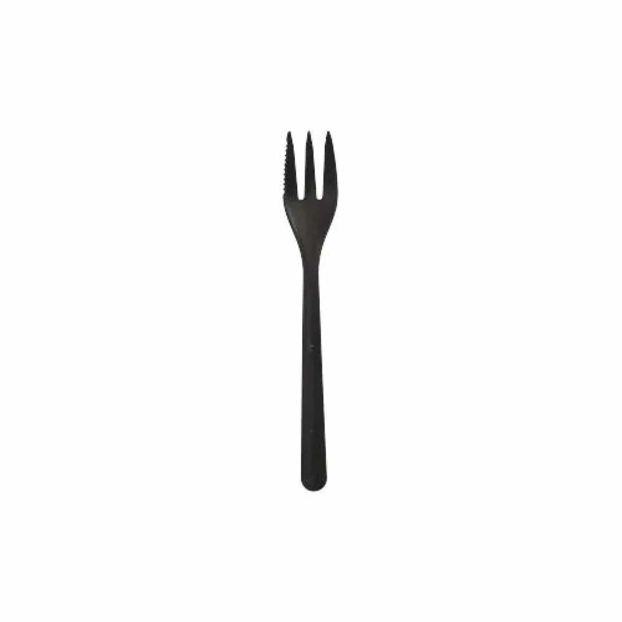 Snackgabeln, Bio-PP, extra stabil, 13 cm 1 Karton (20 Packungen × 50 Stück), Schwarz