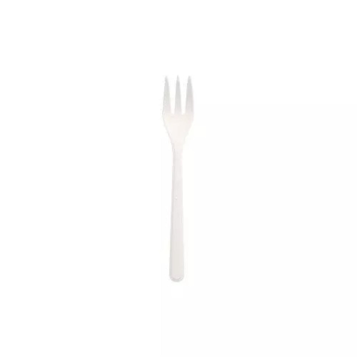 Snackgabeln, Bio-PP, extra stabil, 13 cm 1 Karton (20 Packungen × 50 Stück), Weiß