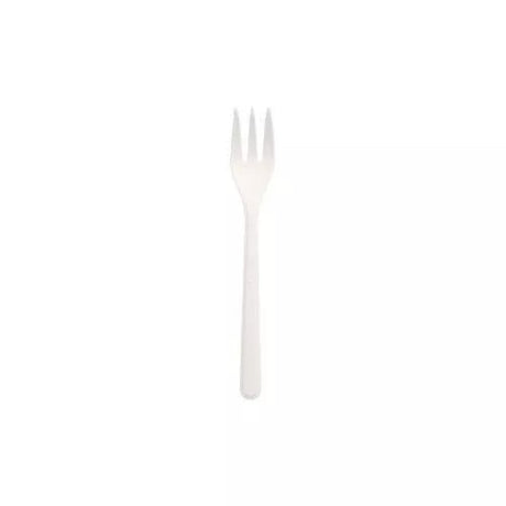Snackgabeln, Bio-PP, extra stabil, 13 cm 1 Karton (20 Packungen × 50 Stück), Weiß