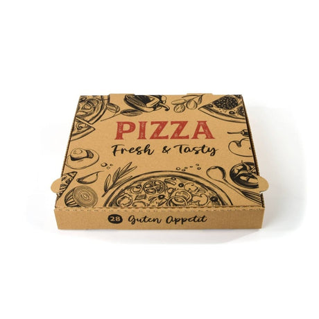 Sobsy Pizzakarton, braun Masse L X B X H 28 X 28 X