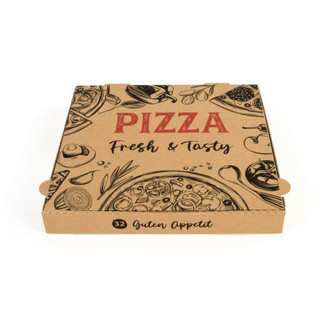 Sobsy Pizzakarton, braun Masse L X B X H 32 X 32 X