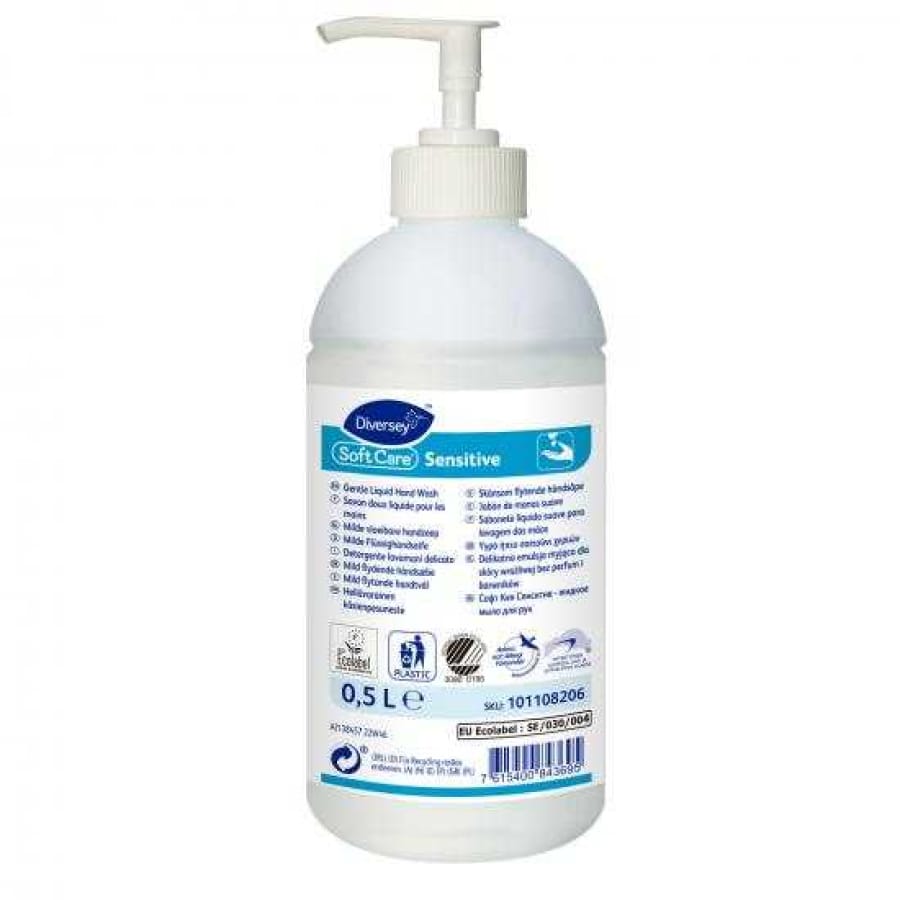 Soft Care Sensitive Flüssighandseife, mild Karton 10 × 0,5 Liter