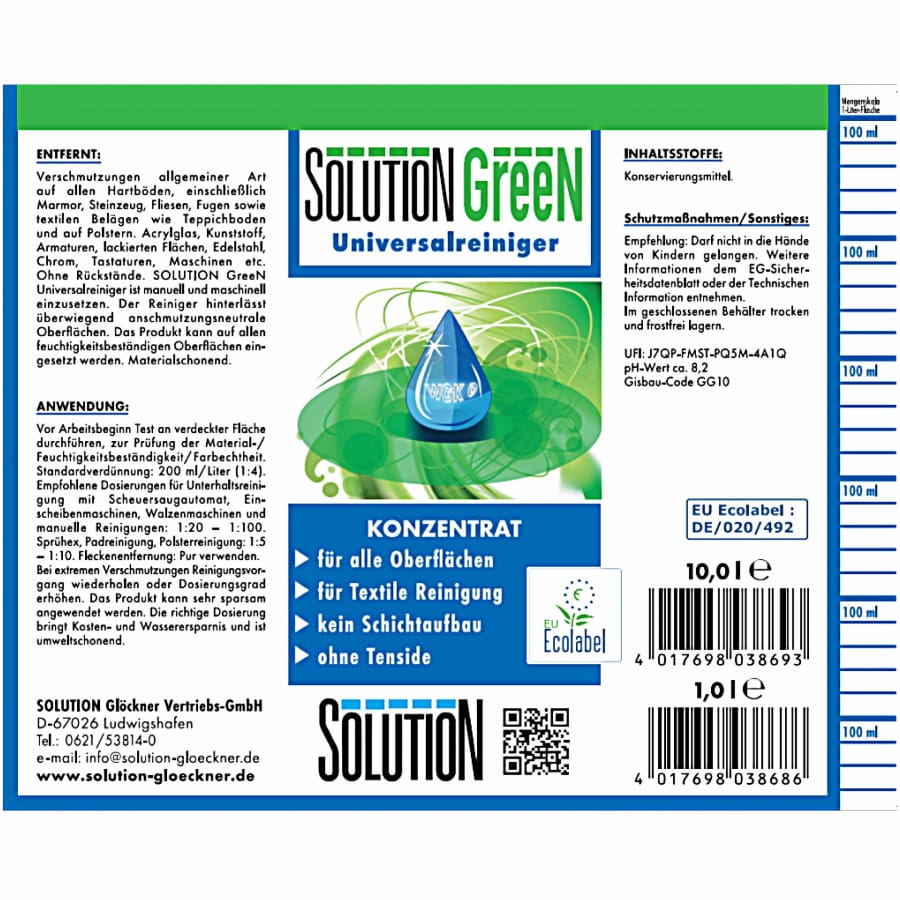 Solution GreeN Universalreiniger, Konzentrat
