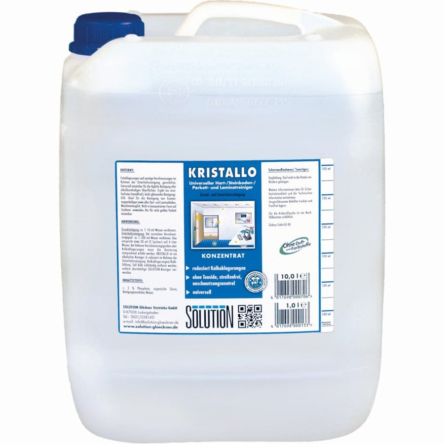 Solution Kristallo Unterhaltsreiniger 10 Liter - Kanister