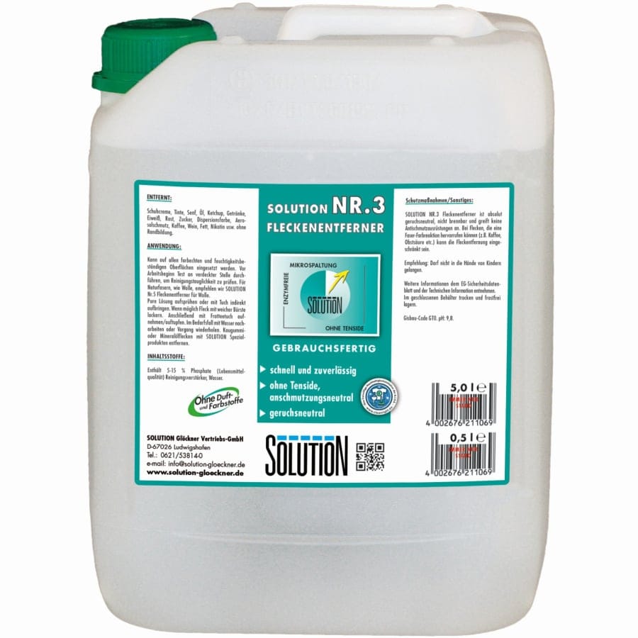 Solution Nr. 3 Fleckenentferner 5 l - Kanister