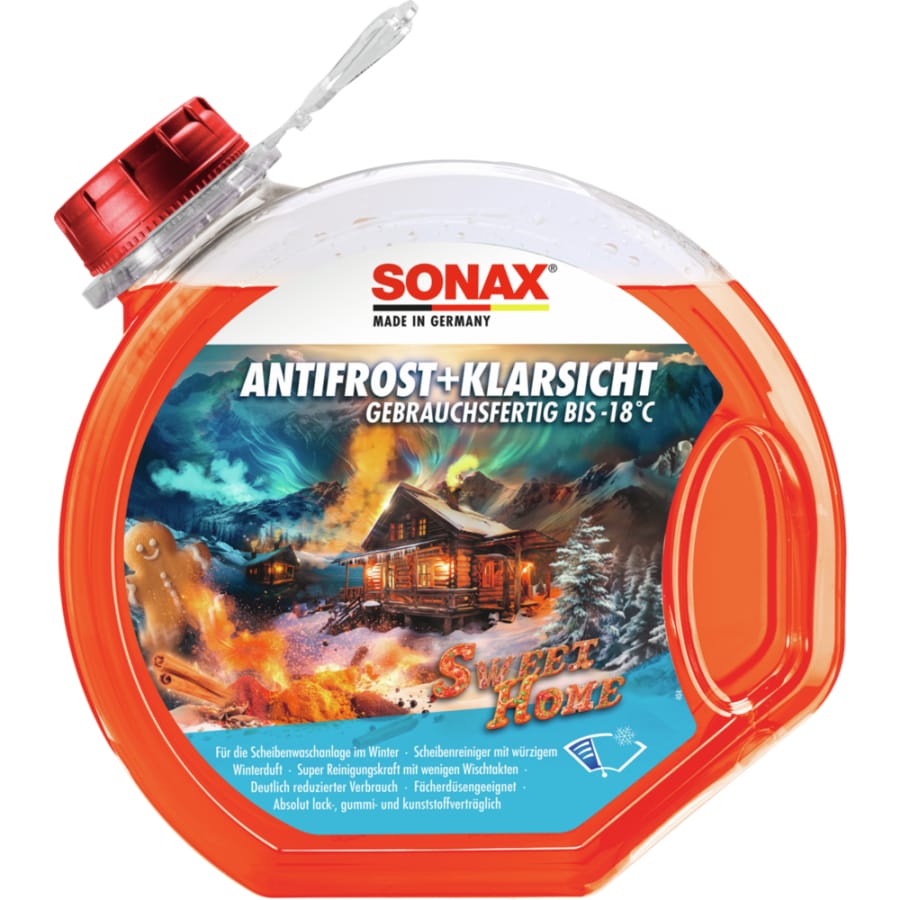 SONAX Antifrost & Klarsicht, Frostschutz bis –18 °C, Sweet Home 3 Liter Flasche