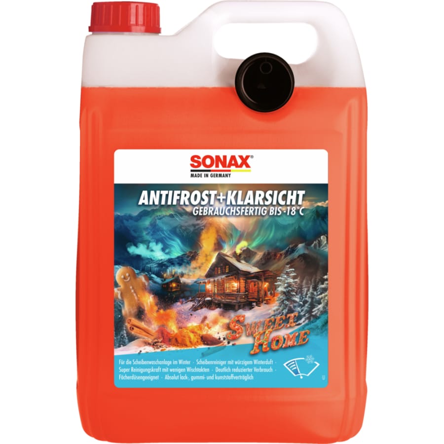 SONAX Antifrost & Klarsicht, Frostschutz bis –18 °C, Sweet Home 5 Liter Kanister