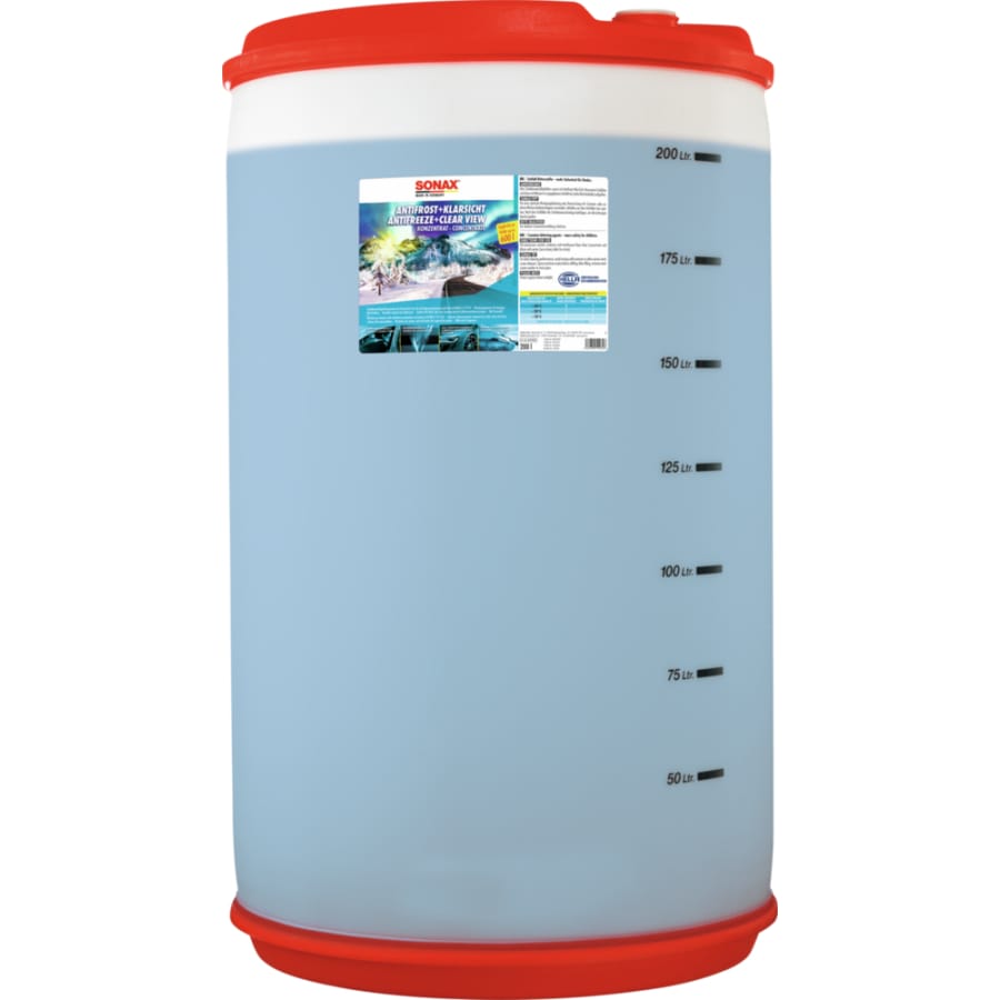 SONAX AntiFrost & KlarSicht Scheibenreiniger Konzentrat Citrus 200 Liter Fass