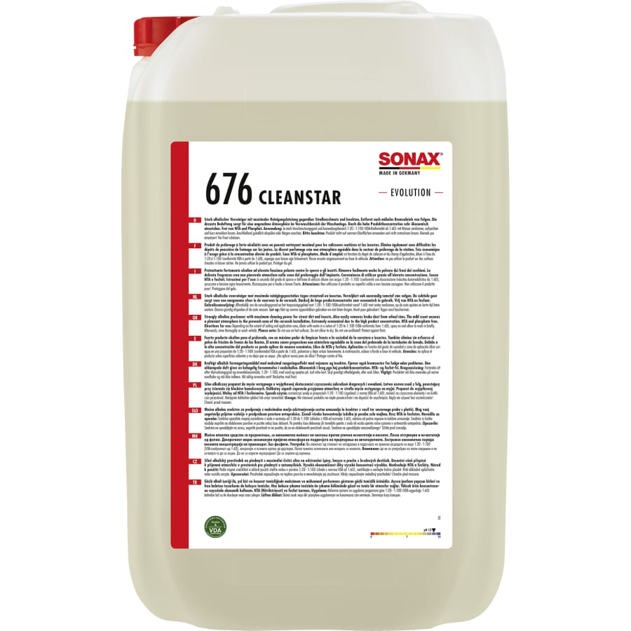 SONAX Cleanstar -EVOLUTION- Felgenreiniger, schaumaktiv 25 Liter Kanister