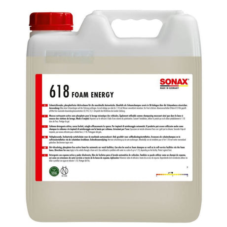 SONAX Foam Energy Autoshampoo, Konzentrat – 10 Liter - Kanister