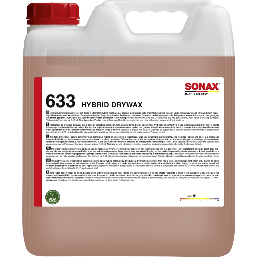 SONAX Hybrid DryWax Glanzkonservierer – 10 Liter Kanister