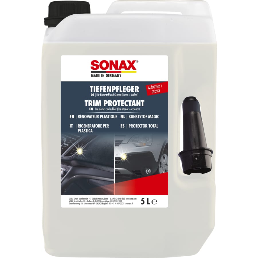 SONAX Kunststoffreiniger Tiefenpflege, glänzend 5 Liter Kanister