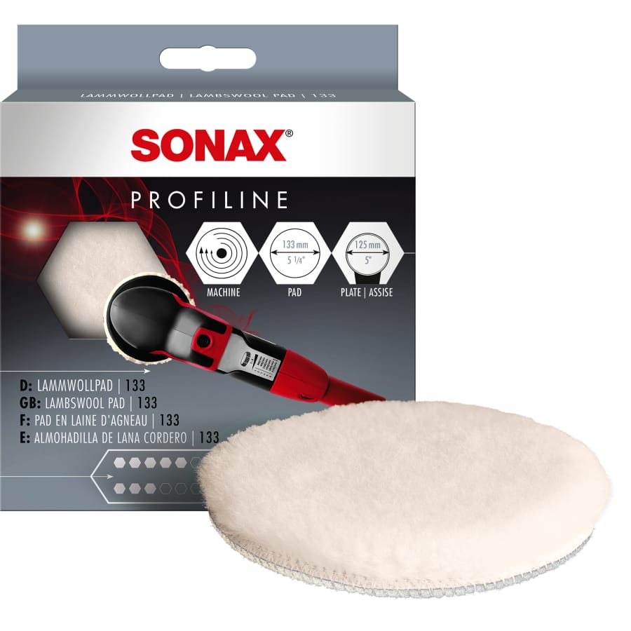 SONAX LammfellPad, Ø 130 mm – 1 Stück
