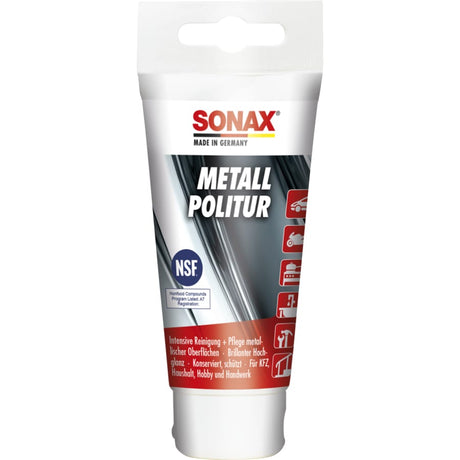 SONAX MetallPolitur Autopolitur, hocheffektiv – 75 ml - Tube