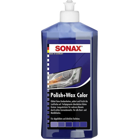 SONAX Politur Polish + Wax Color – 500 ml - Flasche blau