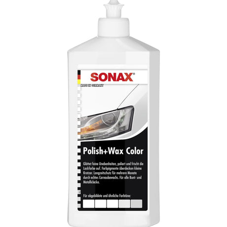 SONAX Politur Polish + Wax Color – 500 ml - Flasche weiß