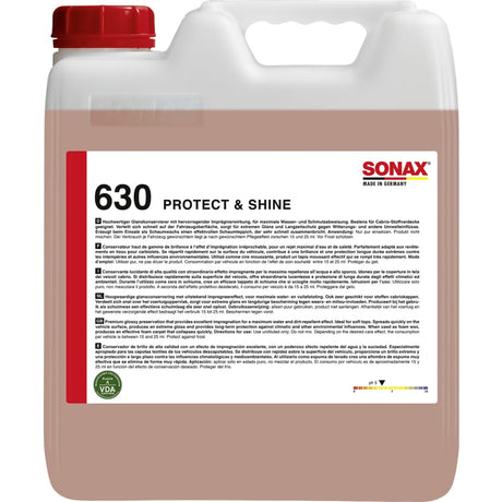 SONAX Protect & Shine Hochglanzversiegelung – 10 Liter - Kanister