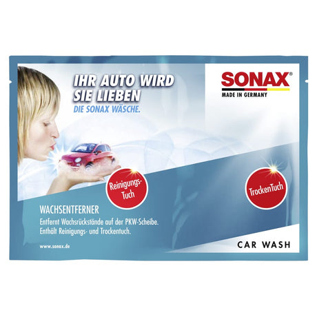 SONAX Reinigungstuch, Feucht- und Trockentuch – 1 Packung = 2 Tücher