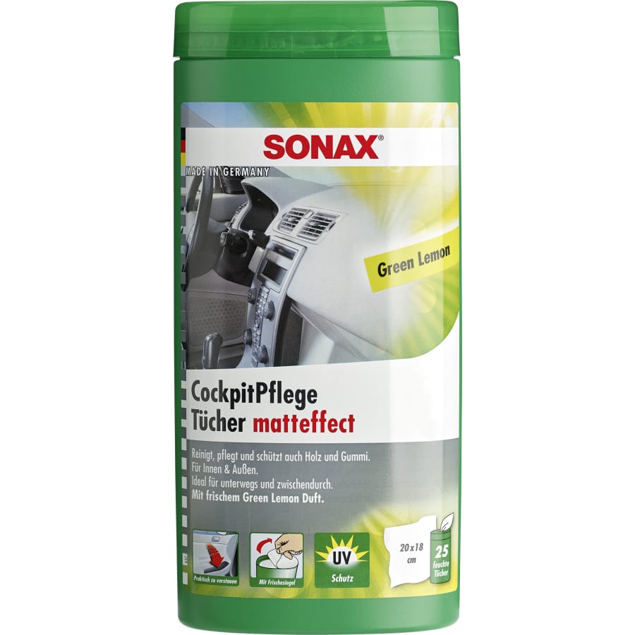 SONAX Reinigungstücher Cockpitpflege Green Lemon matteffect