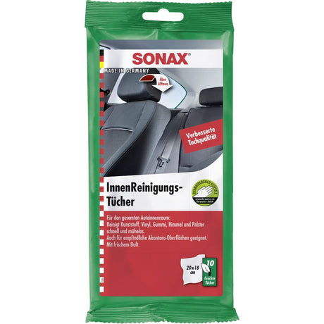 SONAX Reinigungstücher für den Fahrzeuginnenraum 10 Tücher Beutel