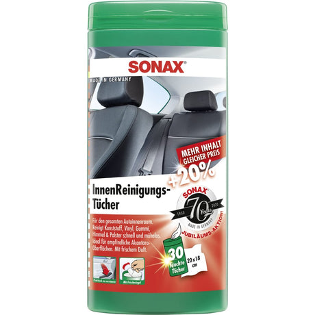 SONAX Reinigungstücher für den Fahrzeuginnenraum 25 Tücher Box