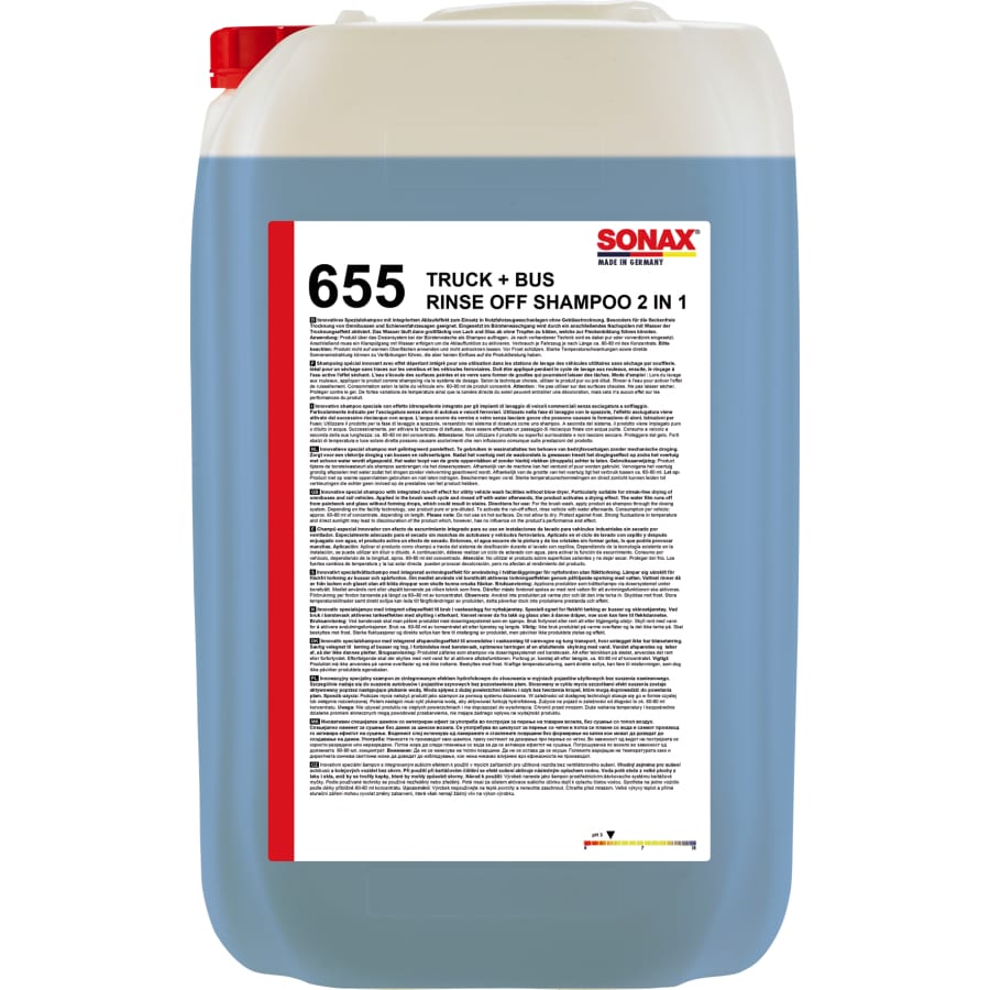 SONAX Shampoo Truck + Bus Rinse off 2in1 – 25 Liter - Kanister