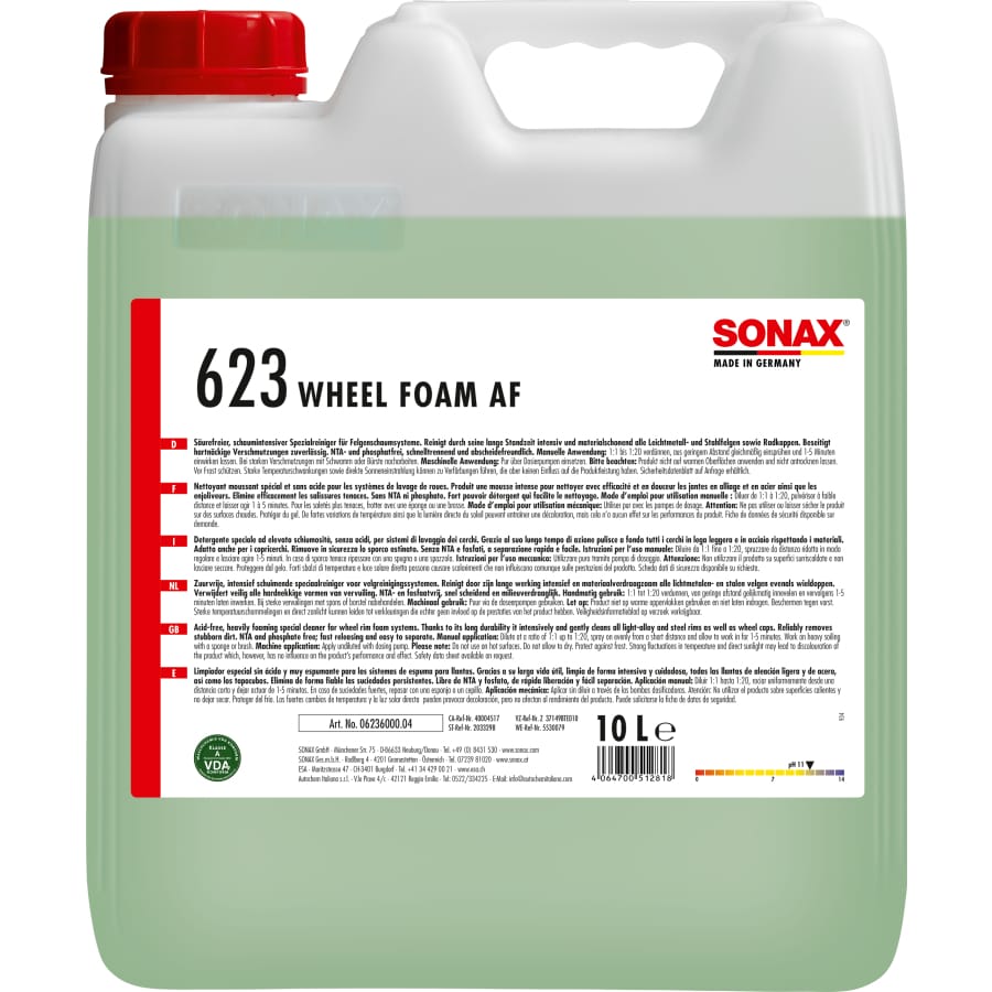 SONAX Wheel Foam AF Spezialreiniger – 10 Liter Kanister