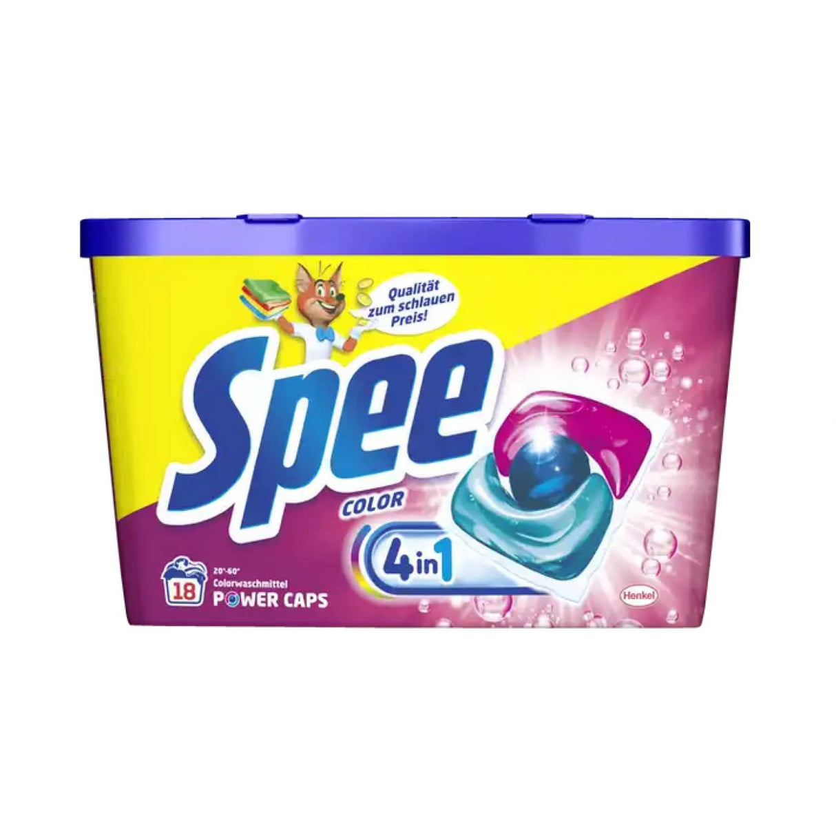 Spee Power Caps Color 4+1 Waschpods Flüssigwaschmittel, 18 WL