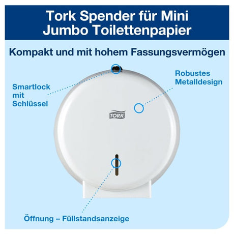 Tork Spender Toilettenpapier Mini Jumbo Rolle gewerblich