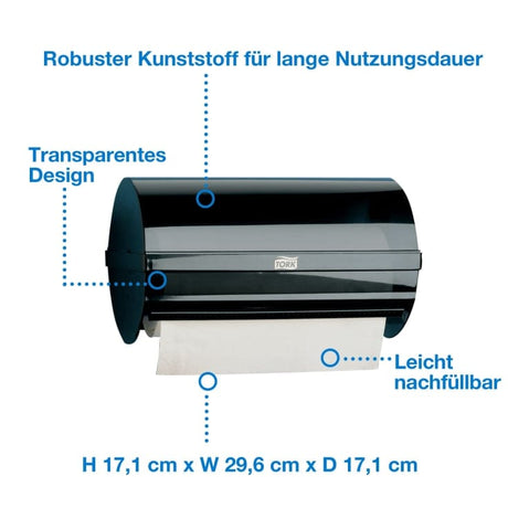 Tork Kleinrollenspender W5 Wischtuchspender schwarz