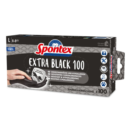 Spontex Extra Black Einmalhandschuhe 8 - 8,5