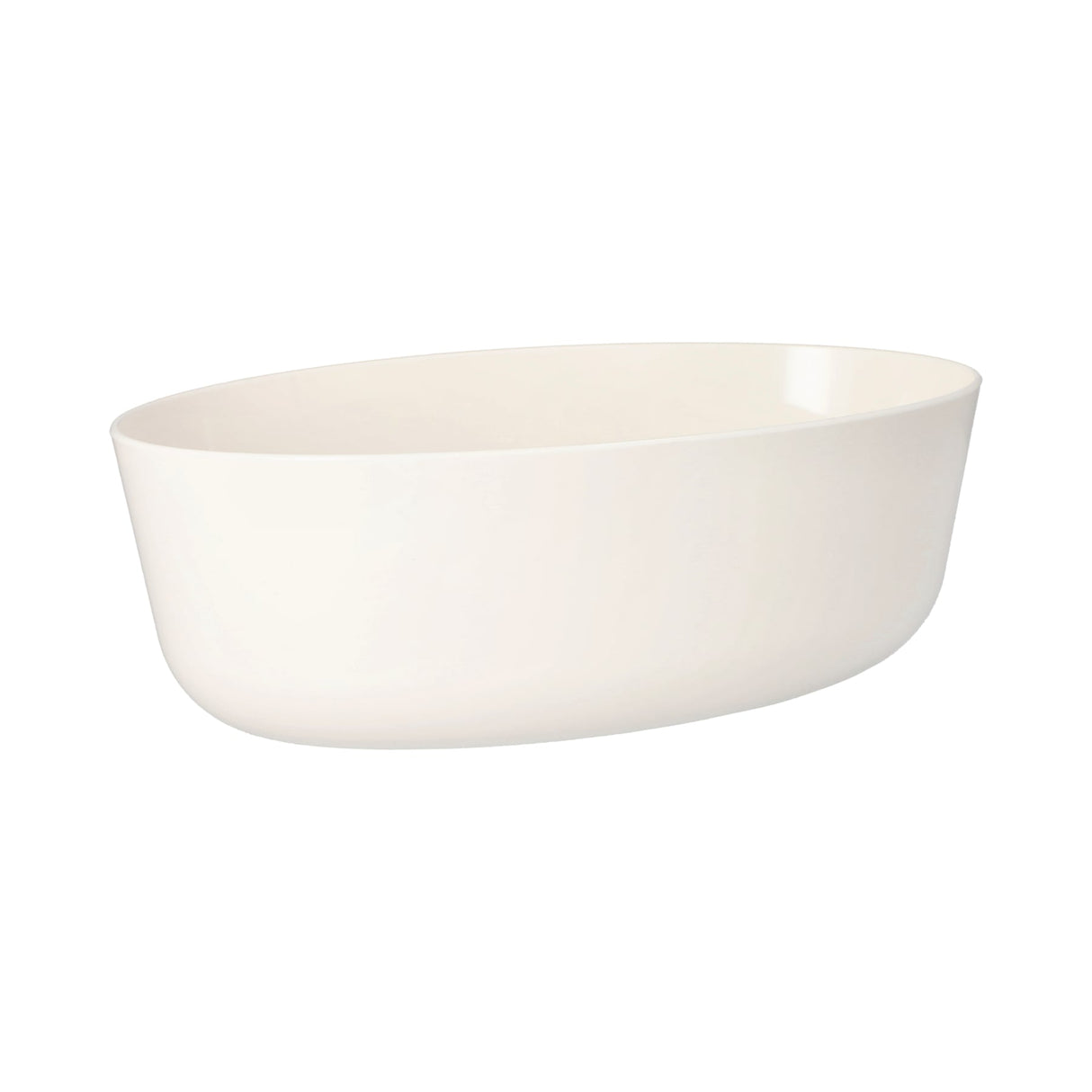 Starpak "Cella" Mehrweg-Schalen oval, 2400 ml,  weiß 1 Karton (4 Packungen × 15 Stück)